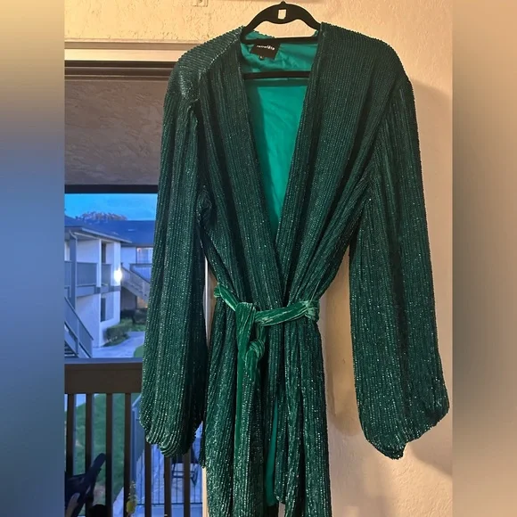 Retrofete | Dresses | Retrofete Gabrielle Sequin Robe Dress Size Large |  Poshmark